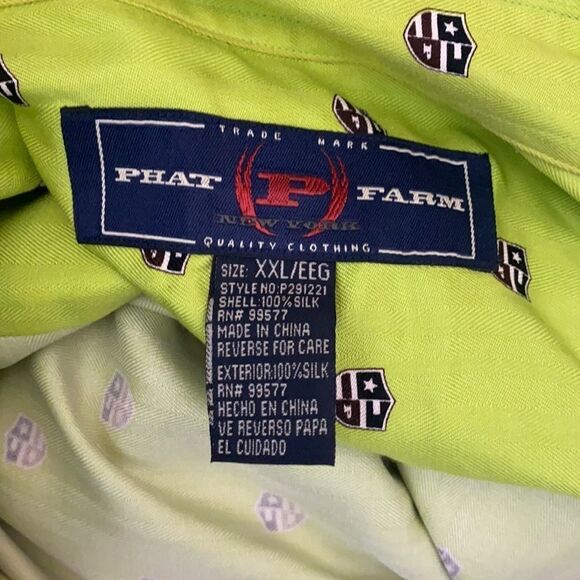 Phat Farm Logo Printed Button Down Top - Picture 4 of 4